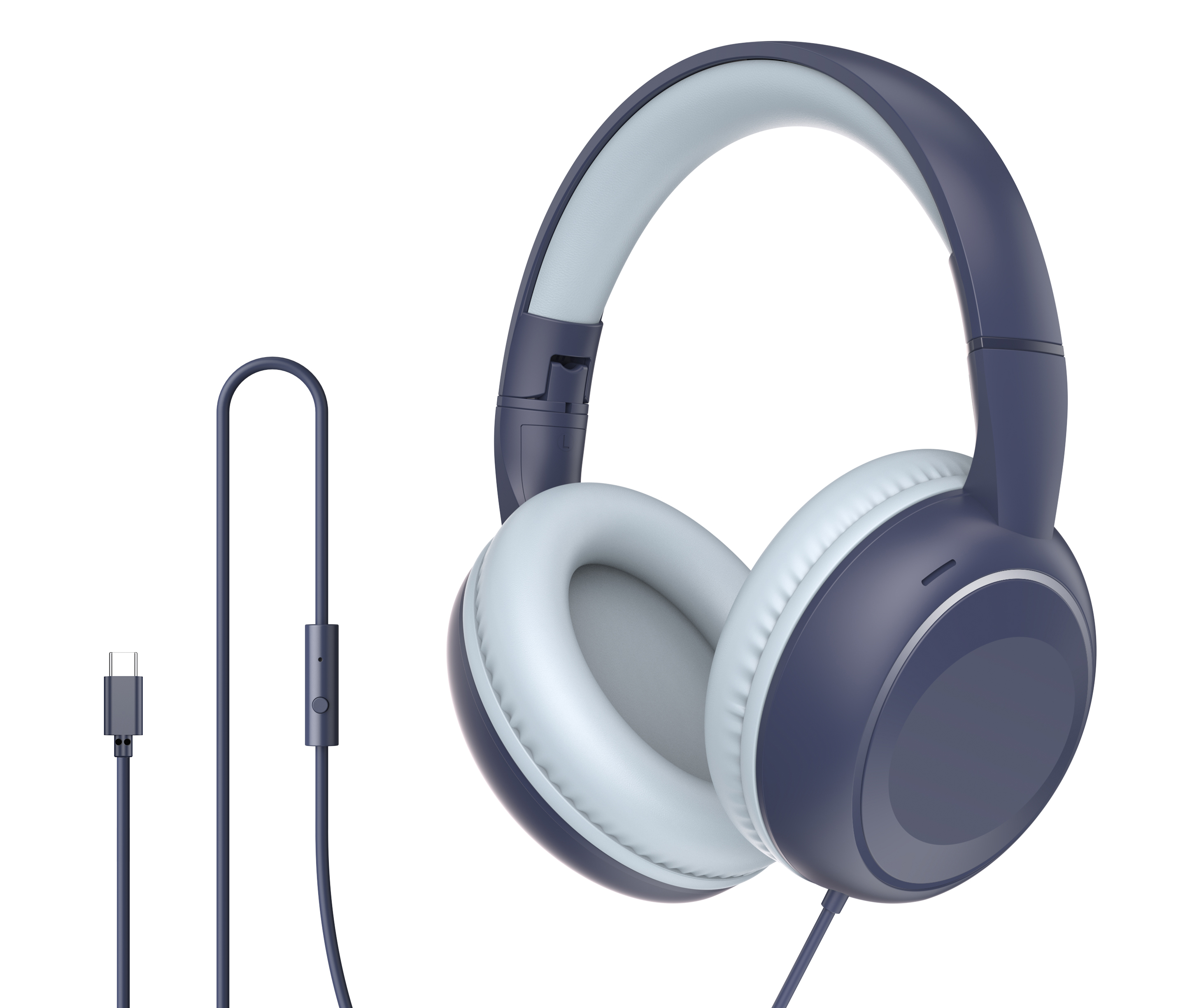 USB-C Wired Over-Ear Headphones with Microphone